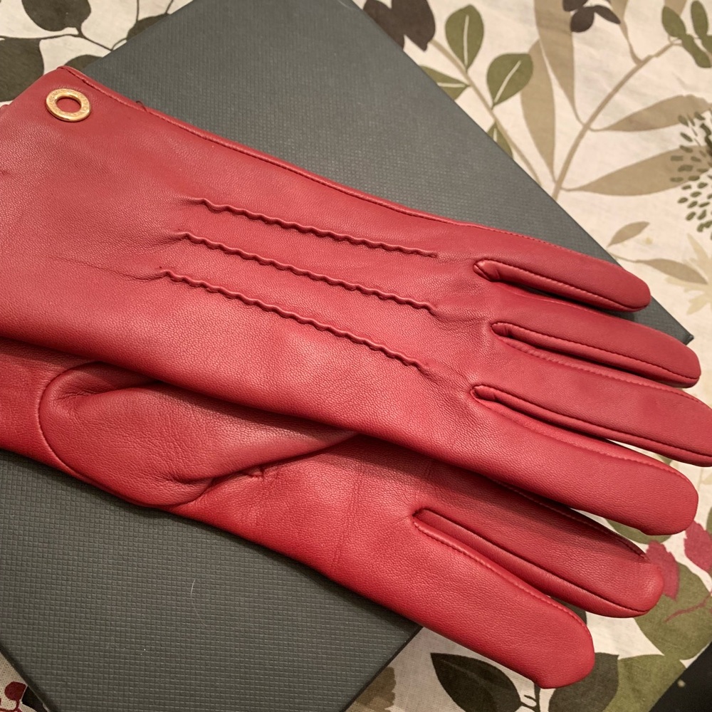 ⛔️SOLD⛔️Authentic Coach leather wool lined Glove - Picture 3 of 8